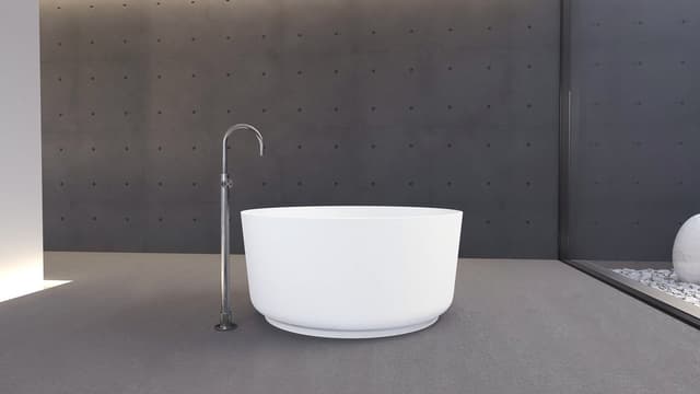 ESTATIS wanna wolnostojąca, kompozyt, ø110x51cm, biały mat