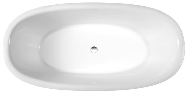 VELIA wanna wolnostojąca, kompozyt, 167x83x62,5cm, biały