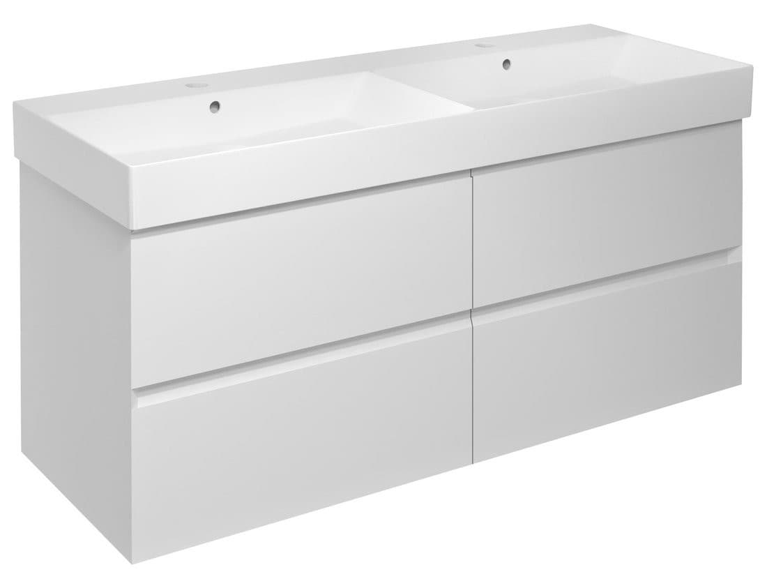 FILENA szafka umywalkowa 118x51,5x43cm, biały mat