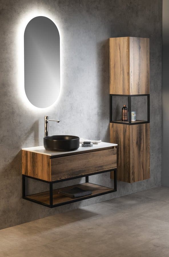 SKARA blat Rockstone 101,2x12x46cm, biały mat