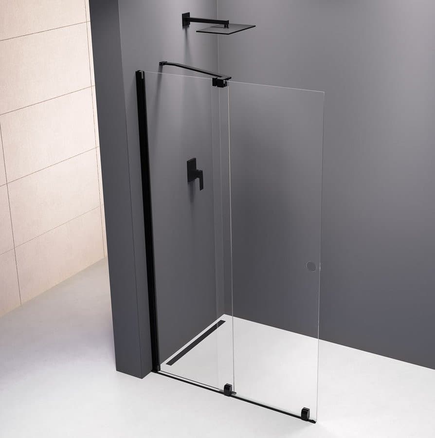 MODULAR SHOWER drzwi przesuwne 1600 mm, czarny