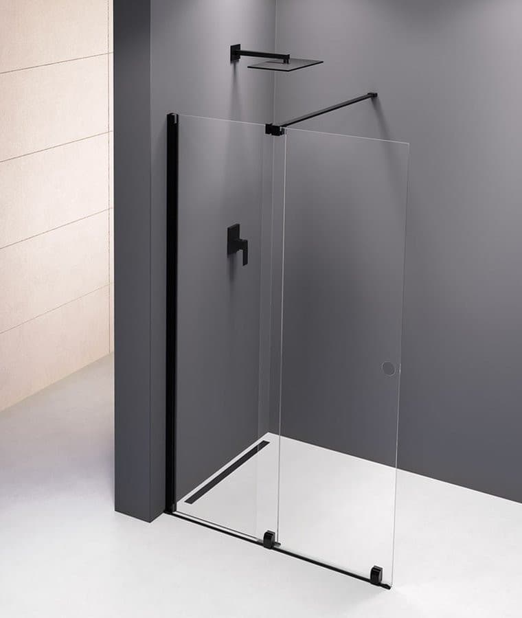 MODULAR SHOWER drzwi przesuwne 1600 mm, czarny