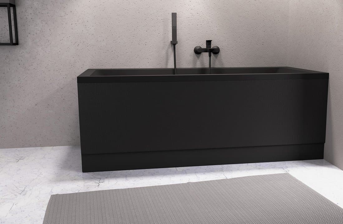 COUVERT obudowa czołowa prawa 170x52cm, czarny mat