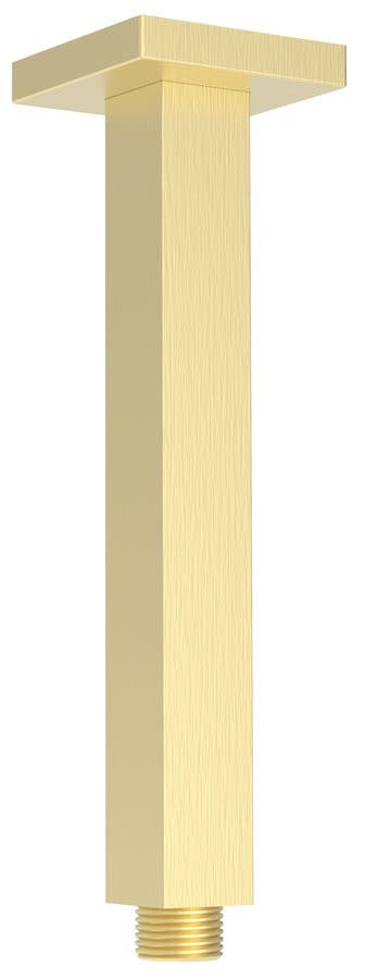Ramię prysznicowe, kwadratowy, 200mm, złoto mat
