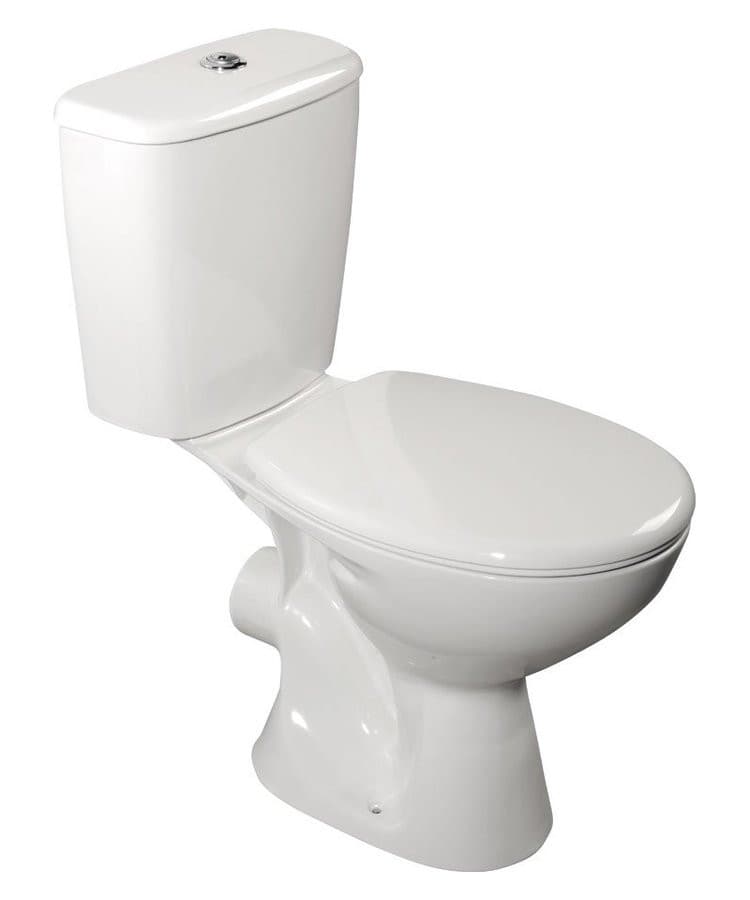 JUAN kompakt WC, odpływ poziomy, biały