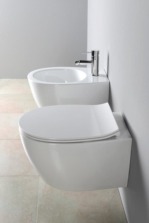 SENTIMENTI miska WC wisząca, Rimless, 36x51cm, biały