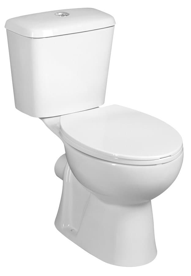 JOSE kompakt WC, przycisk 3/6l, odpływ poziomy, biały
