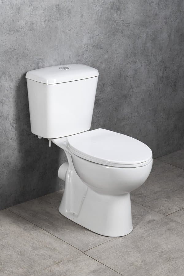 JOSE kompakt WC, przycisk 3/6l, odpływ poziomy, biały