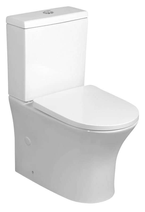 LEON RIMLESS komplakt WC, odpływ poziomy/pionowy, biały