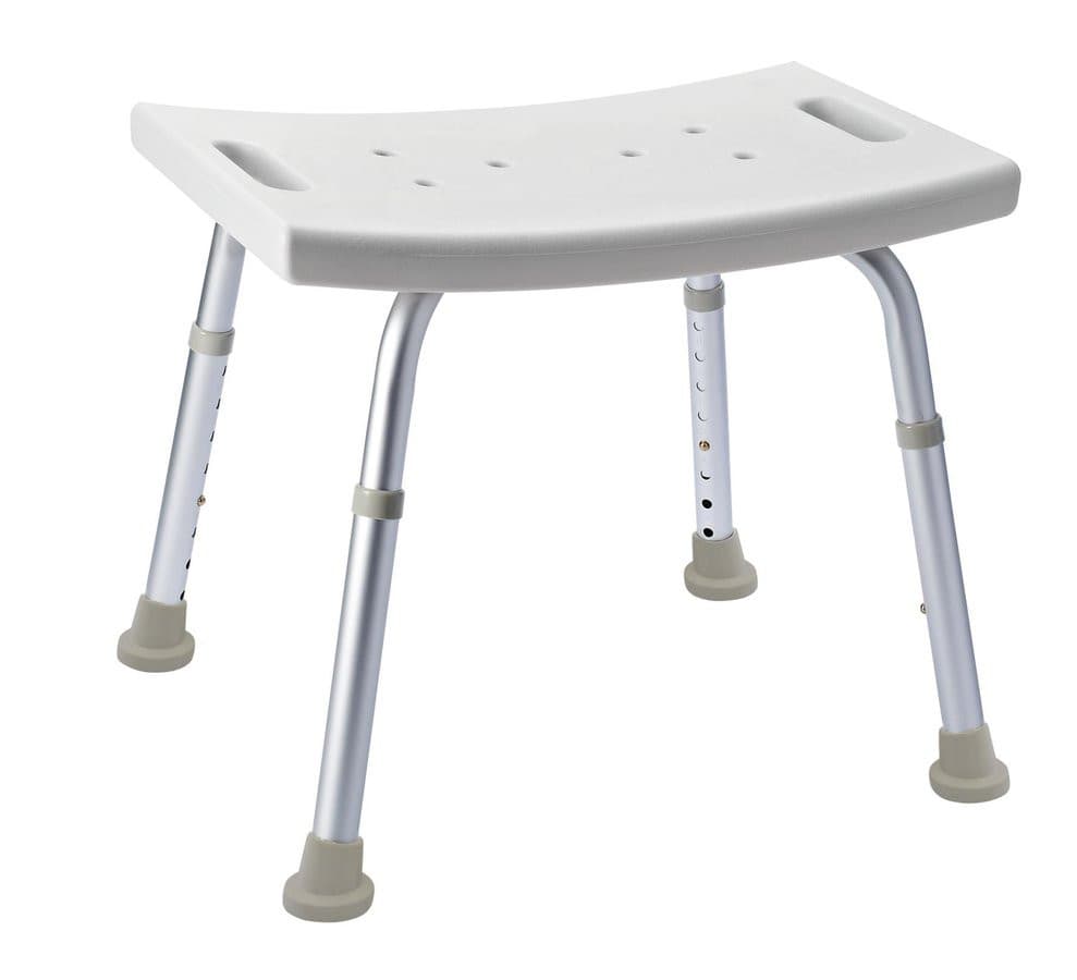 HANDICAP Taboret łazienkowy, regulowana wysokość, biały