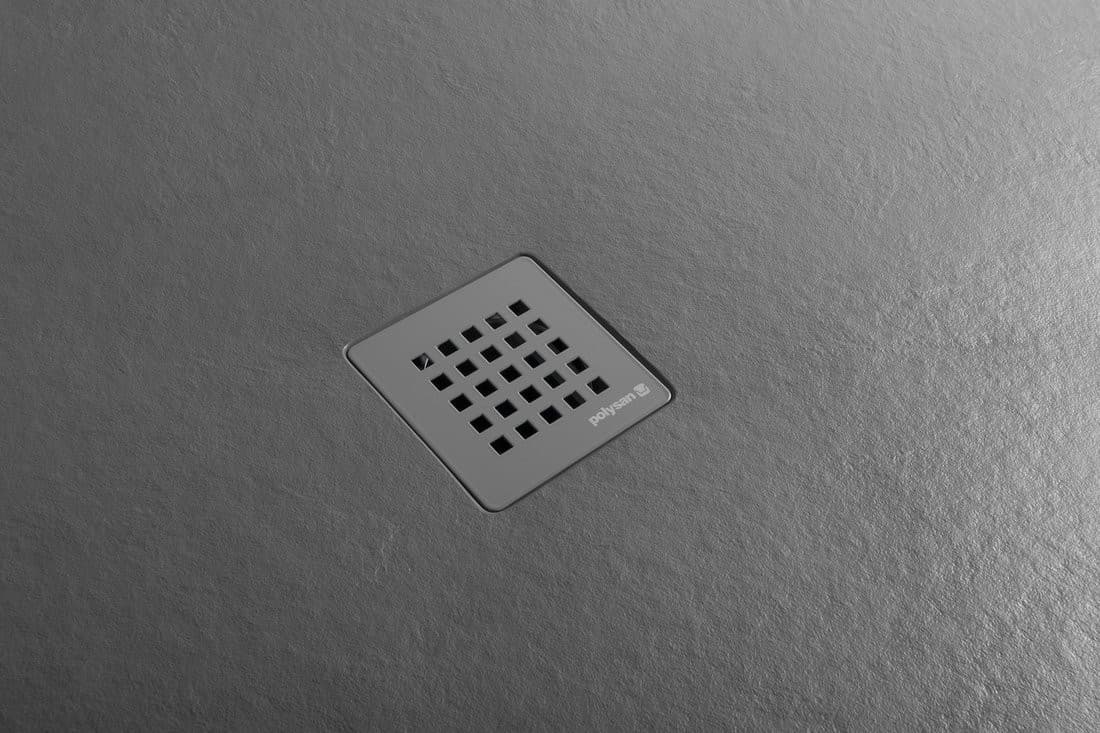 TRENECA syfon do brodzików, średnica 90mm, DN40, szary mat
