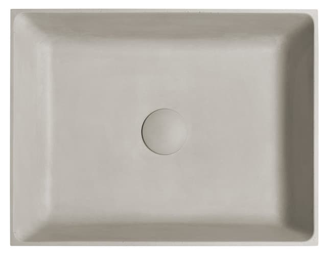 FORMIGO umywalka betonowa nablatowa, 47,5x36,5cm, piaskowy