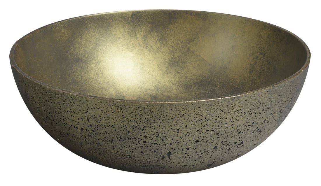 FORMIGO umywalka betonowa nablatowa, średnica 39cm, złoty