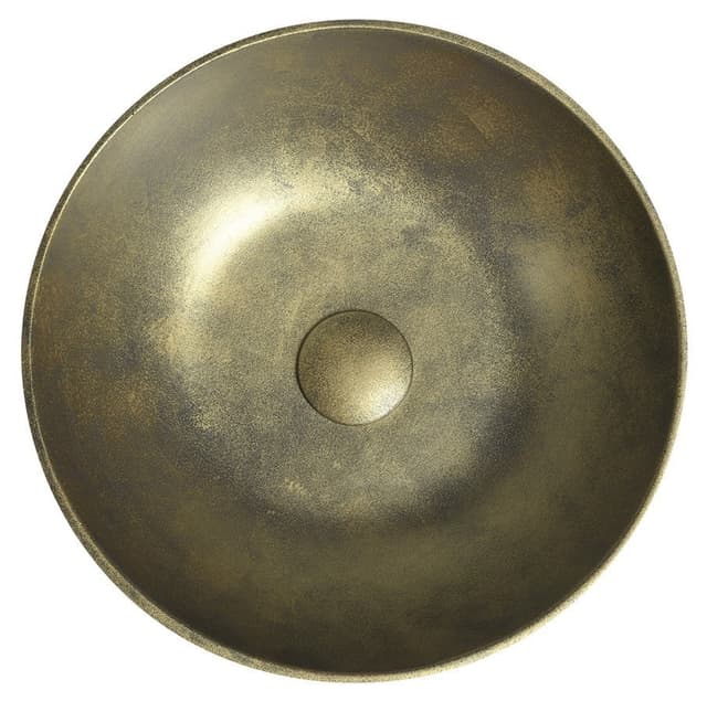 FORMIGO umywalka betonowa nablatowa, średnica 39cm, złoty