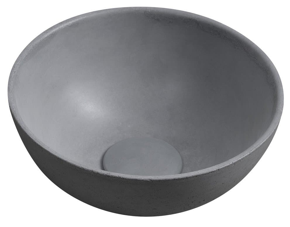 MINOR umywalka betonowa nablatowa, średnica 26cm, szary