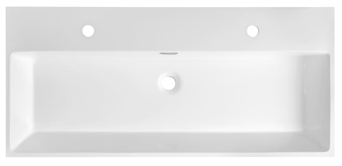 AQUATIC umywalka kompozytowa podwójna 100x46cm, biały