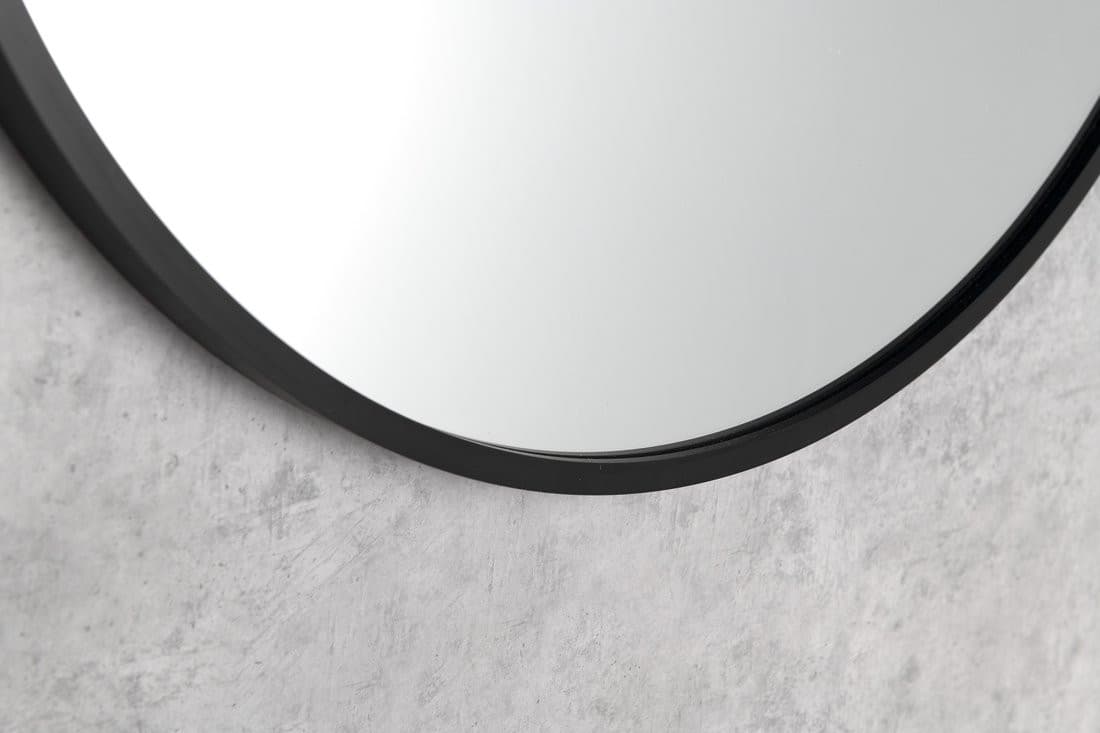 NOTION SLIM lustro w ramie, ø 40cm, czarny mat