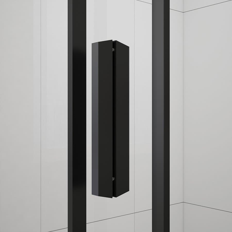 EASY BLACK drzwi prysznicowe 1600mm, szkło czyste