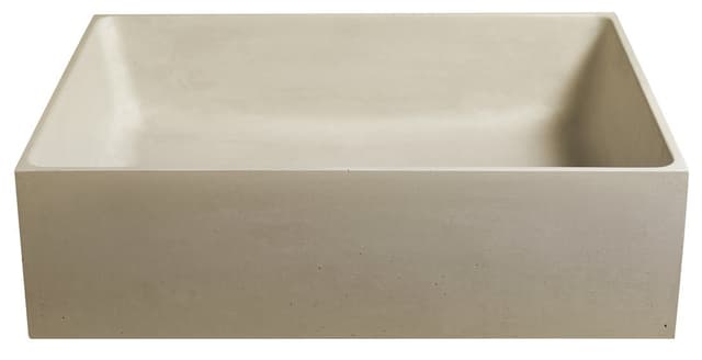 FORMIGO umywalka betonowa nablatowa, 47,5x36,5cm, żółty