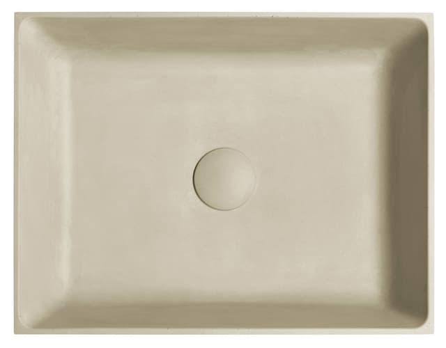 FORMIGO umywalka betonowa nablatowa, 47,5x36,5cm, żółty