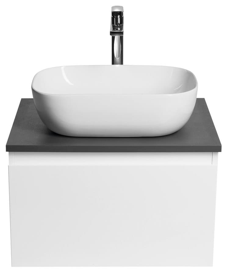 ALTAIR szafka z blatem 58 cm, biały/antracyt łupek