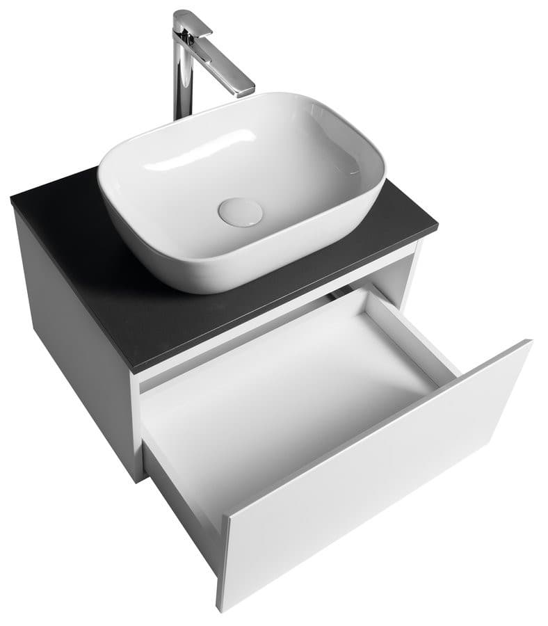 ALTAIR szafka z blatem 62,5 cm, biały/antracyt łupek