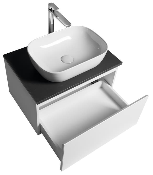 ALTAIR szafka z blatem 62,5 cm, biały/antracyt łupek