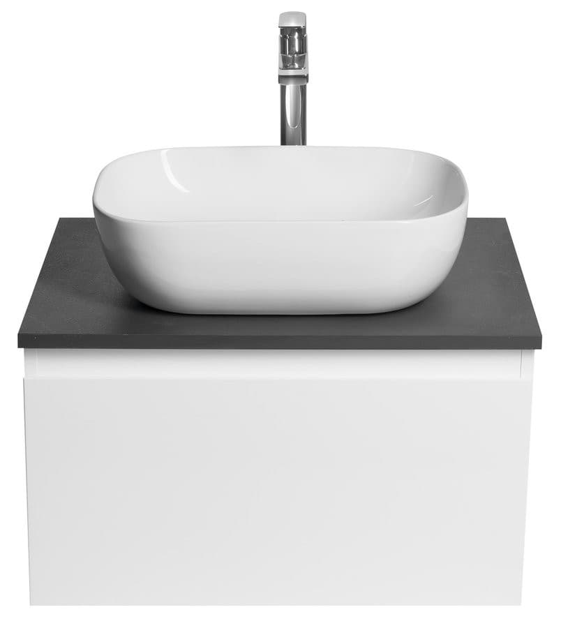 ALTAIR szafka z blatem 62,5 cm, biały/antracyt łupek