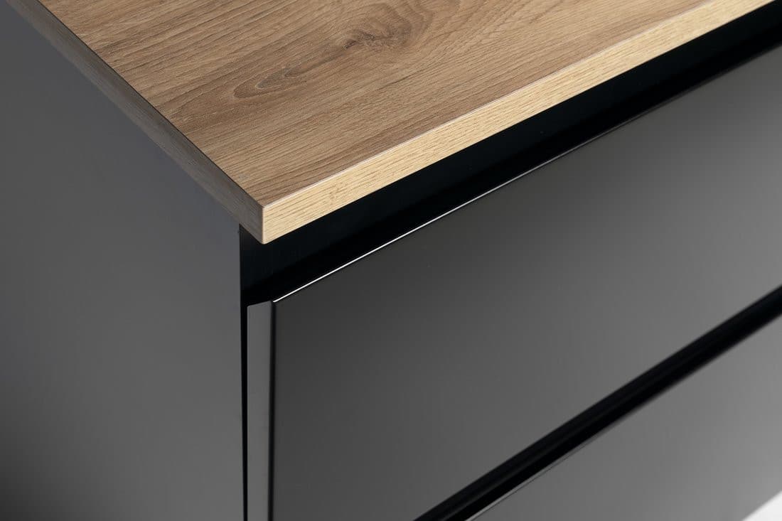 ALTAIR szafka z blatem 68 cm, dąb czarny mat/emporio