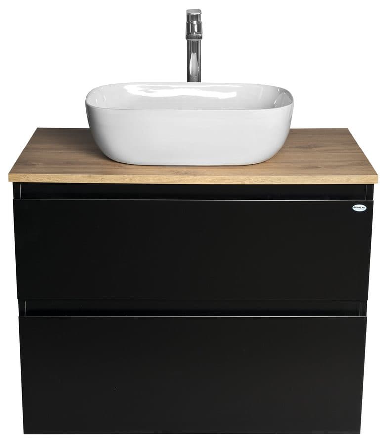ALTAIR szafka z blatem 78,5 cm, dąb czarny mat/emporio
