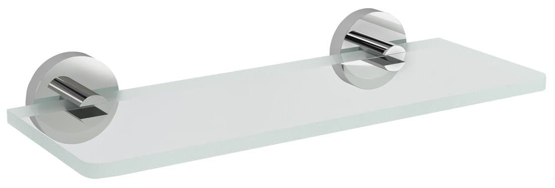 X-ROUND półka szklana 200mm, chrom/szkło czyste