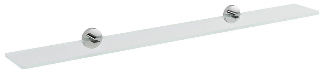 X-ROUND półka szklana 800mm, chrom/szkło czyste