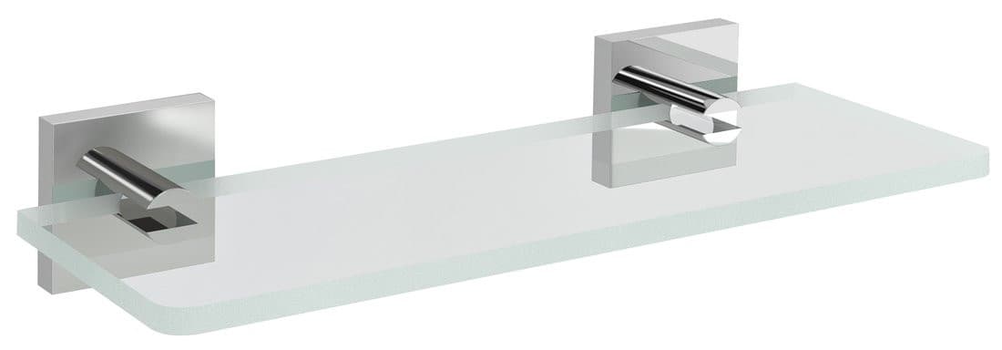 &#039;X-SQUARE półka szklana 300mm, chrom/szkło czyste