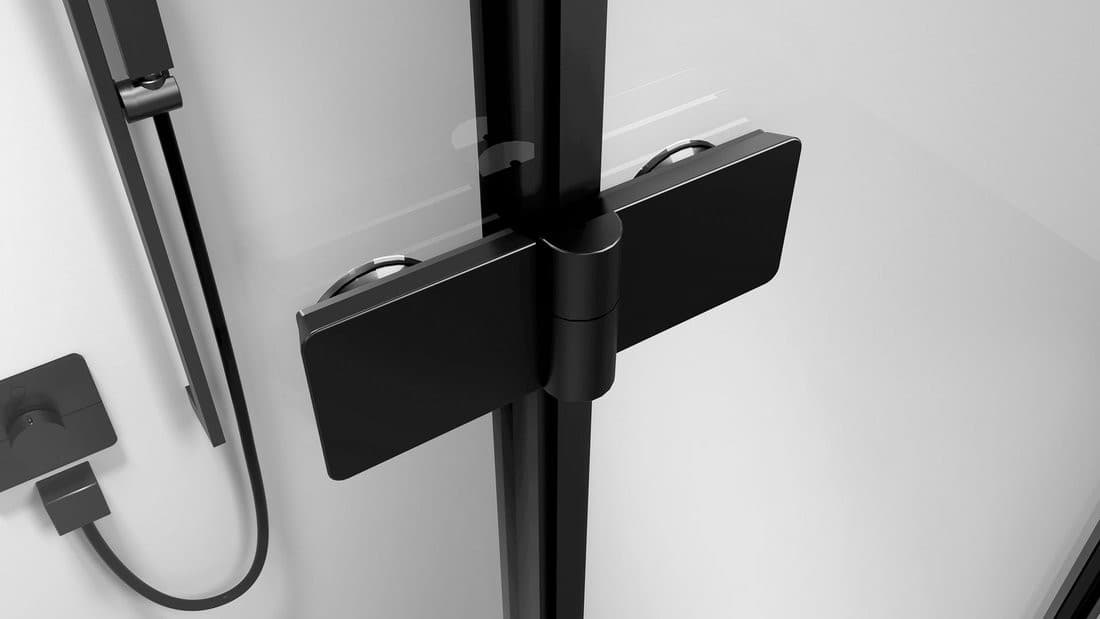 ZOOM BLACK kabina prysznicowa 900x900mm, wejście z rogu