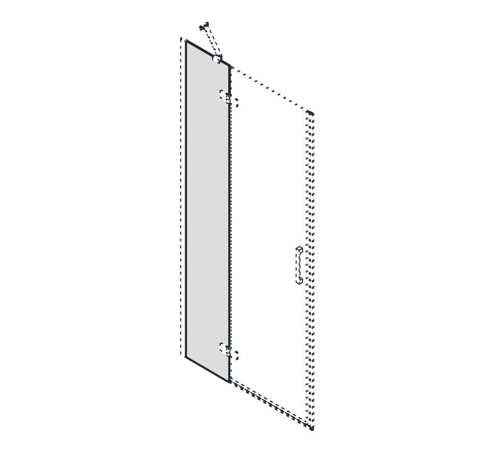 TRINITY część stała drzwi, 1100mm, szkło czyste