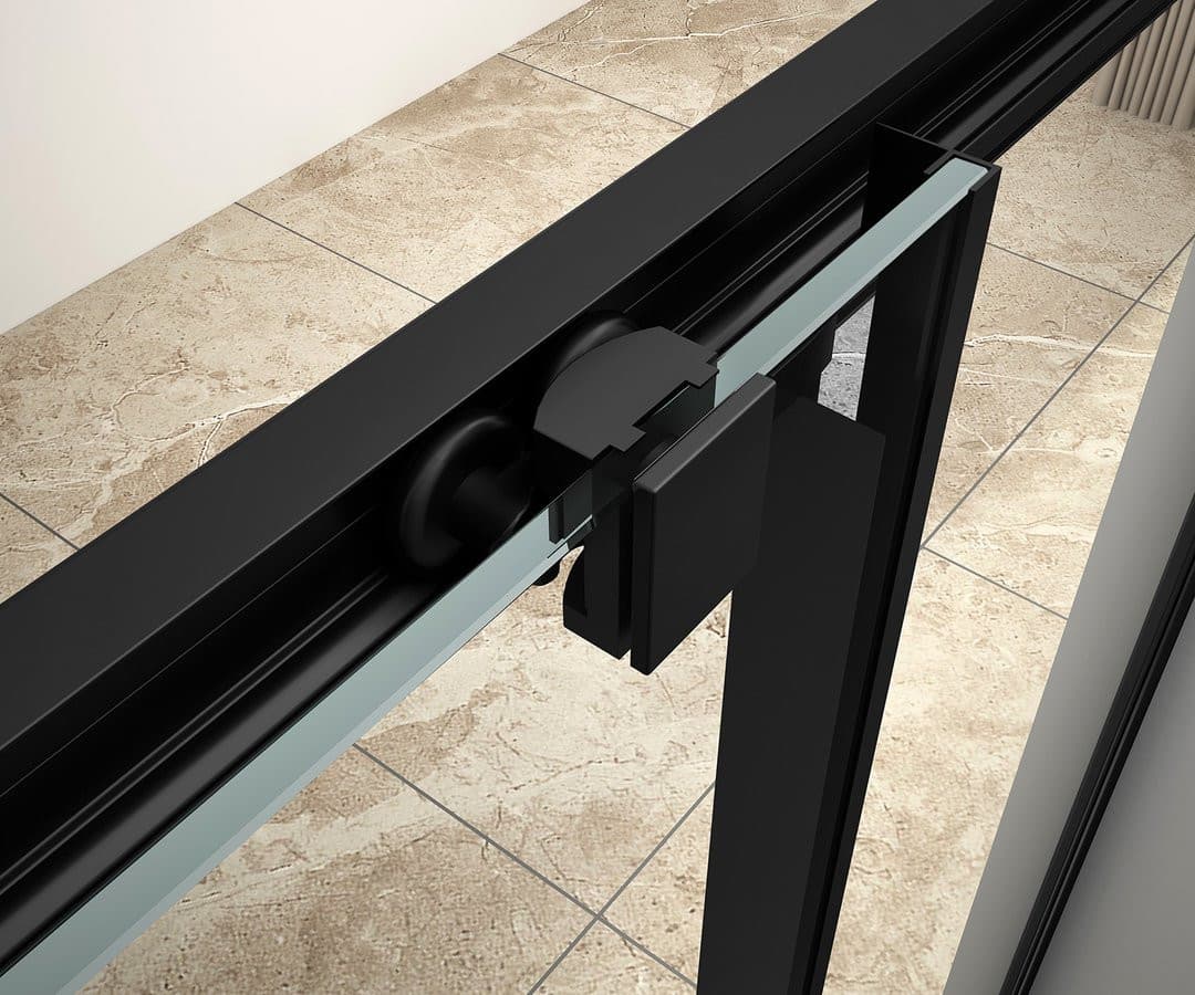 AGGA BLACK kabina prysznicowa 800x800mm, szkło czyste