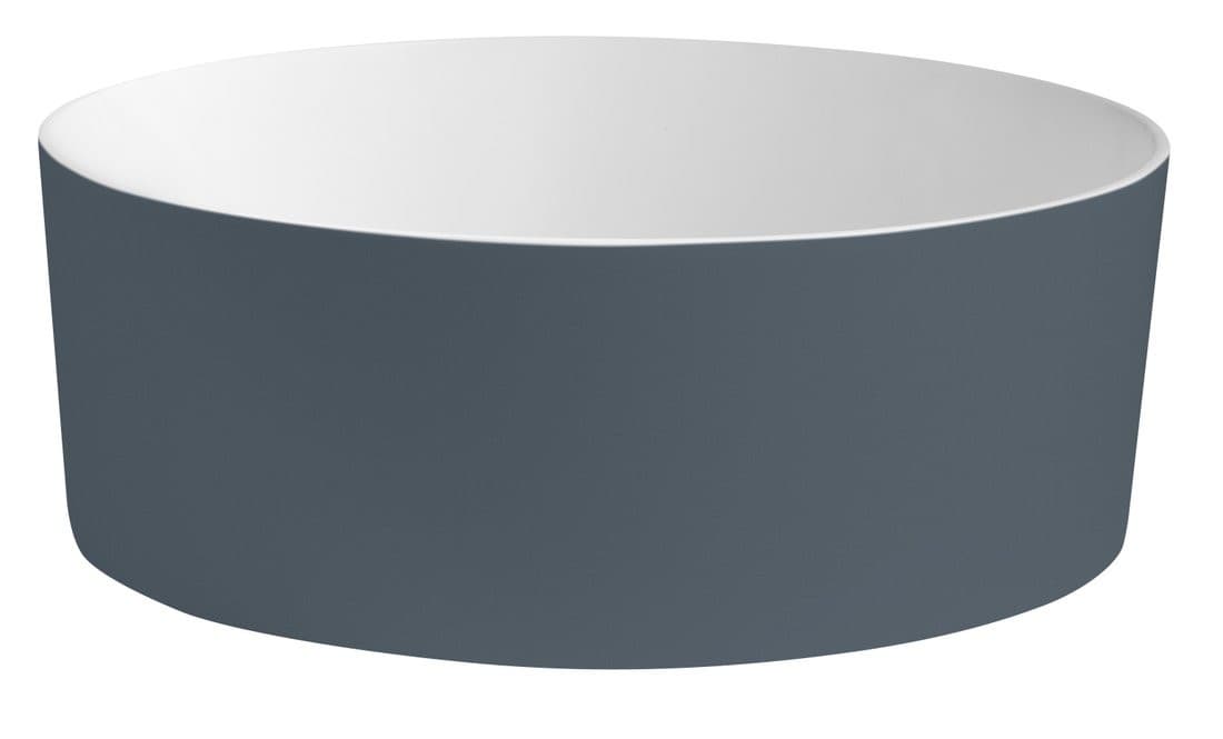 THIN umywalka nablatowa Ø38 cm, siena/biały mat