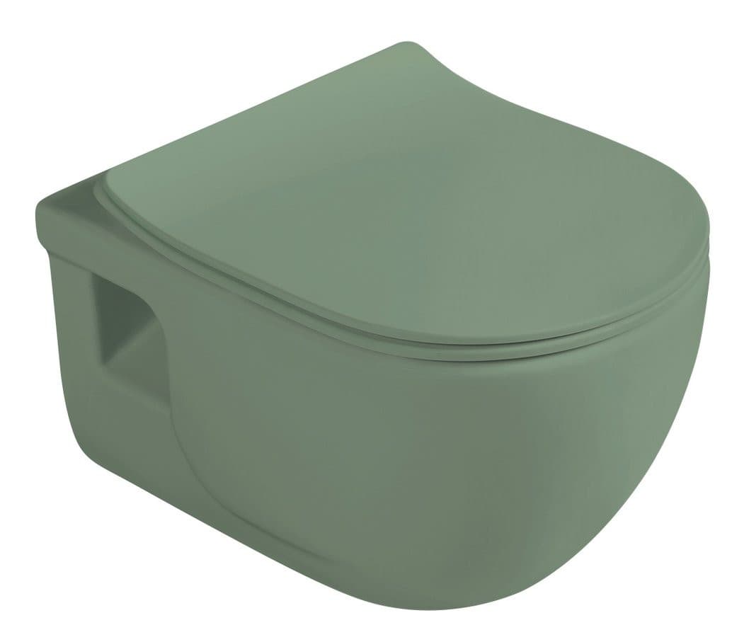 BRILLA deska WC, SLIM, Soft Close, zielony mat