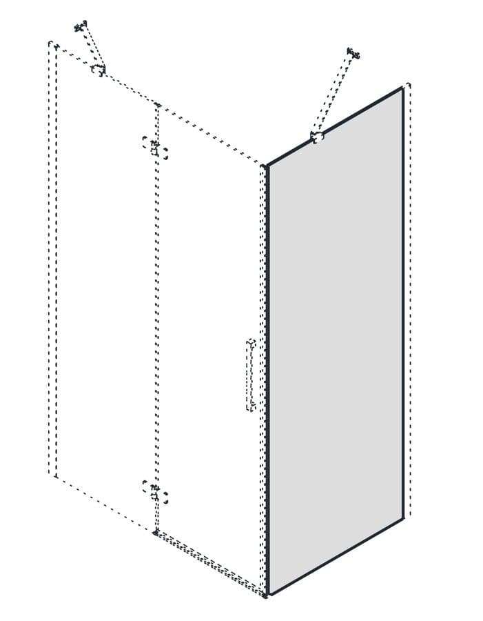 TRINITY szkło ścianki bocznej, 1200mm, szkło mat