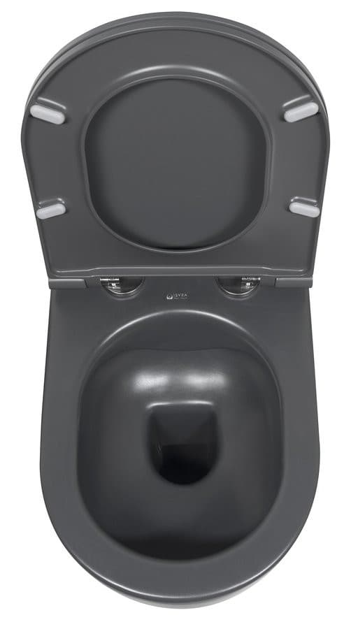 INFINITY miska WC wisząca, Rimless, 36,5x53cm, antracyt