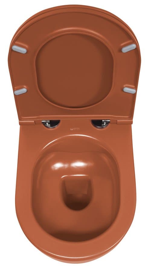 INFINITY miska WC wisząca, Rimless, 36,5x53cm, terracotta