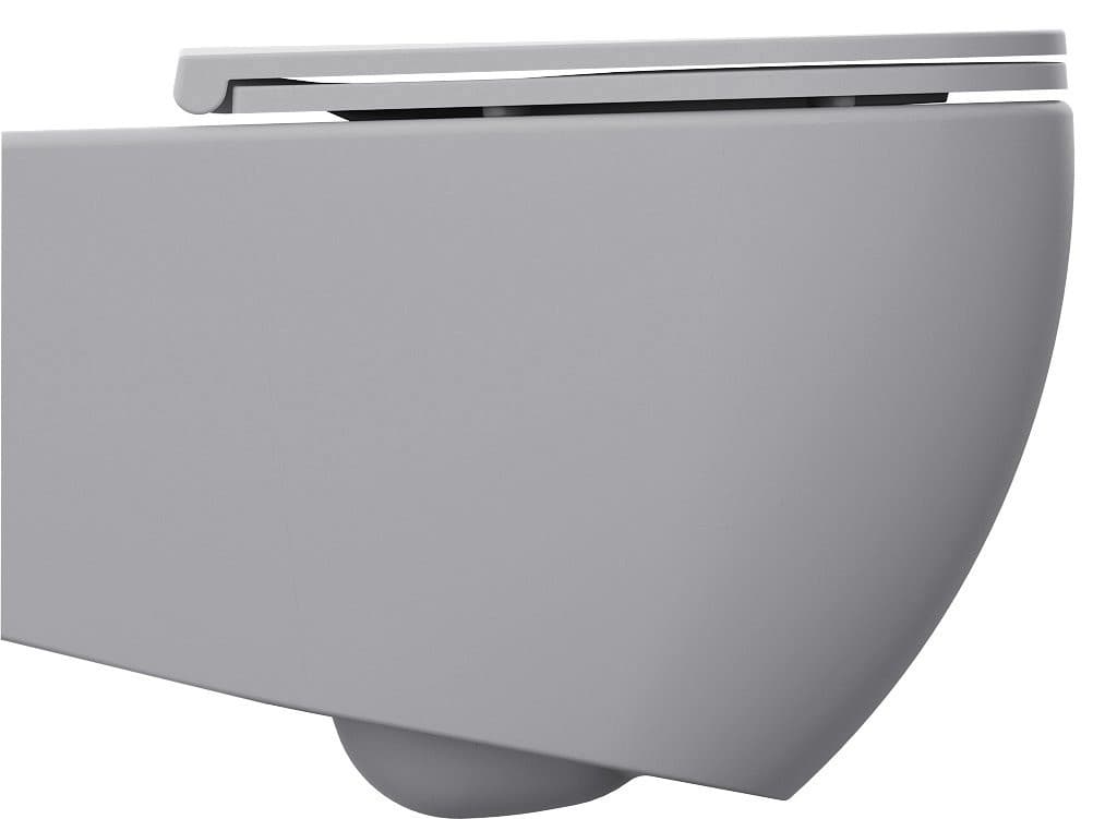 INFINITY miska WC wisząca, Rimless, 36,5x53cm, stone grey