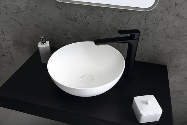 THIN umywalka nablatowa Ø 39 cm, biały mat