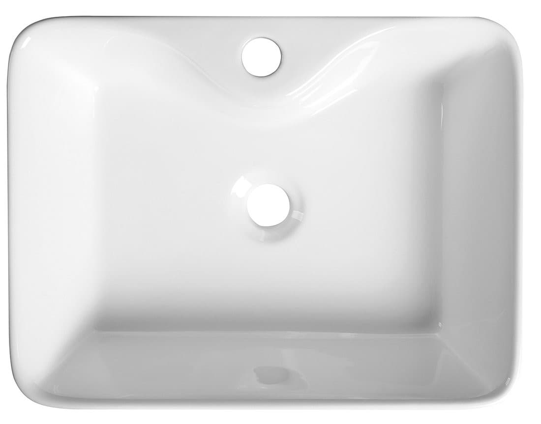 BALENA umywalka ceramiczna nablatowa 48x37 cm, biała