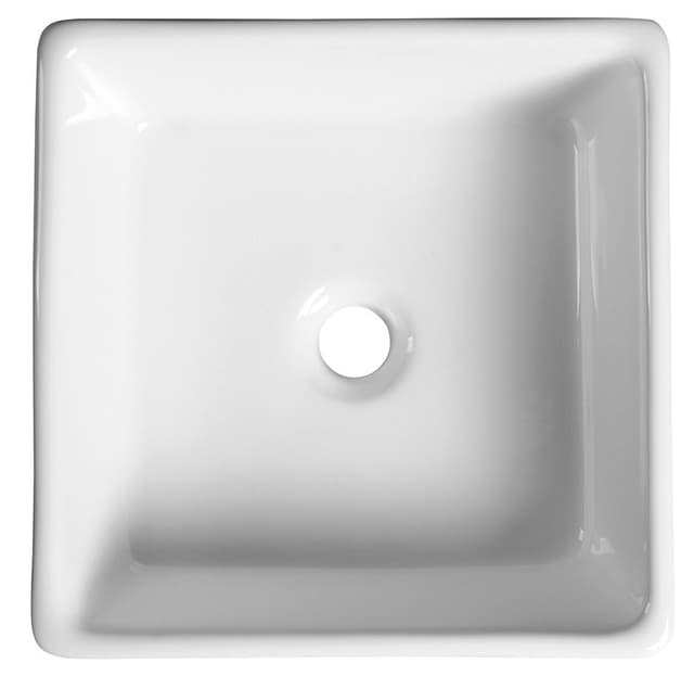 UBEGA umywalka ceramiczna nablatowa 38x38 cm, biała
