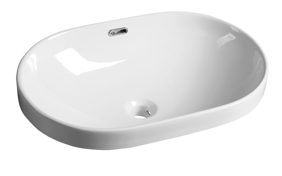 LIMA umywalka ceramiczna 59,5x39,5 cm, biały