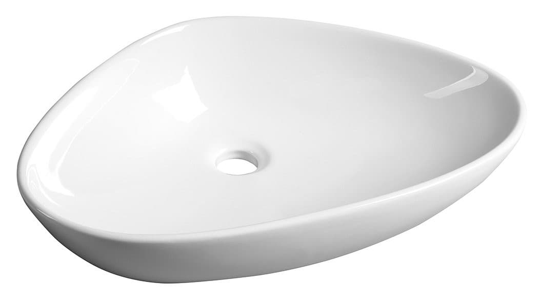 TERUEL umywalka ceramiczna nablatowa 59x39 cm, biała