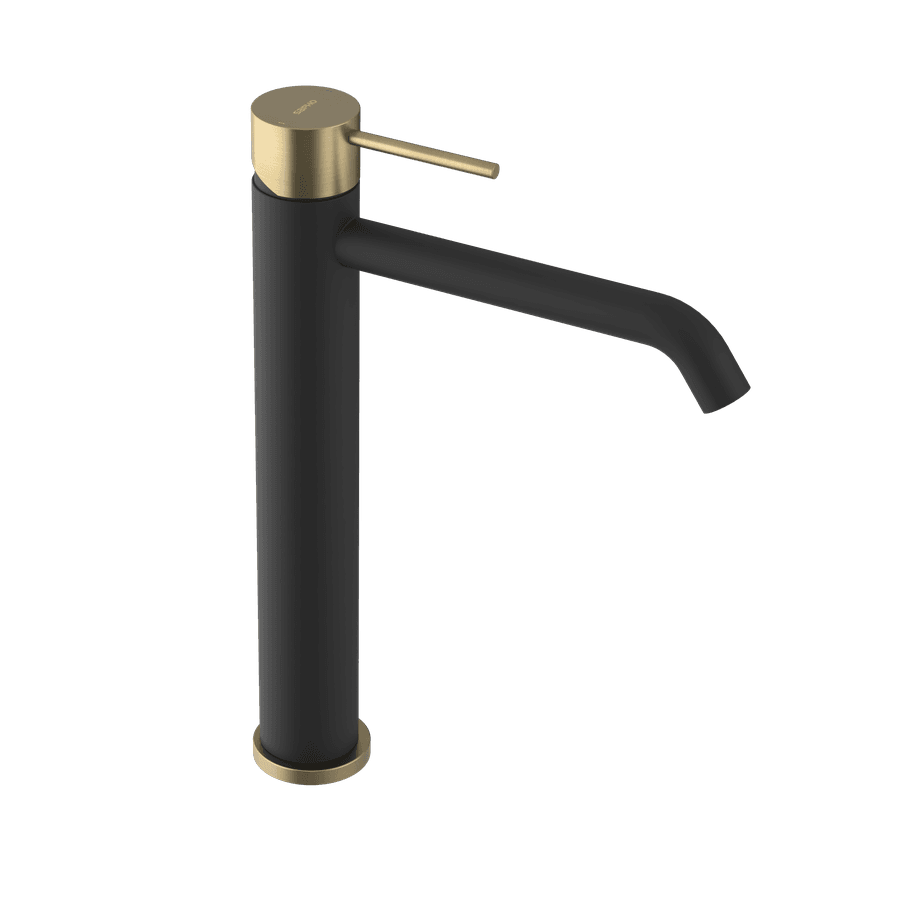 ULTRAMIX bateria umywalkowa czarny mat/złoto mat