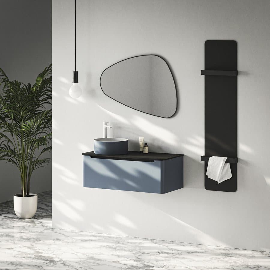 PREMIO blat kompaktowy HPL 102x1,2x48,5cm, czarny mat