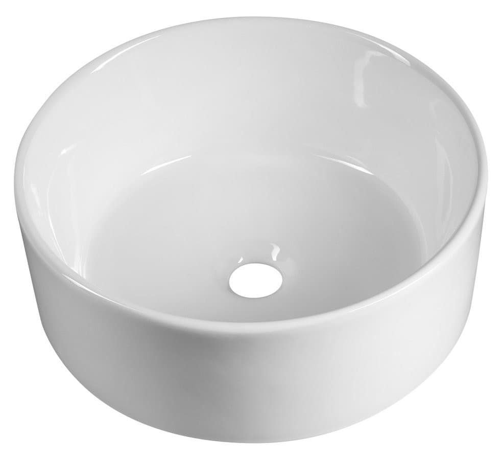 Umywalka ceramiczna nablatowa, średnica 40cm, biały